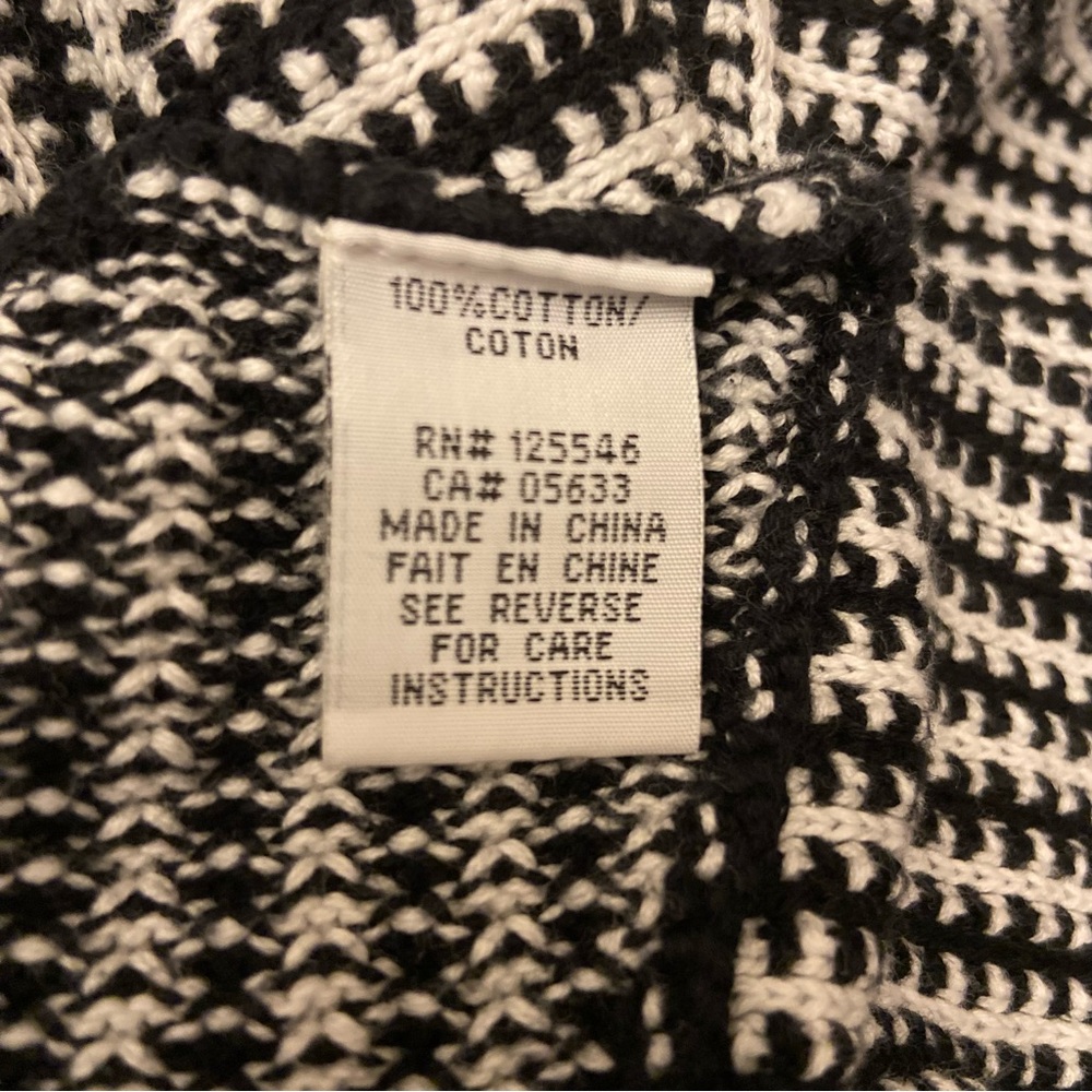 Habitat Women Cotton Woven Pullover Tunic In Black And White. - Picture 5 of 7